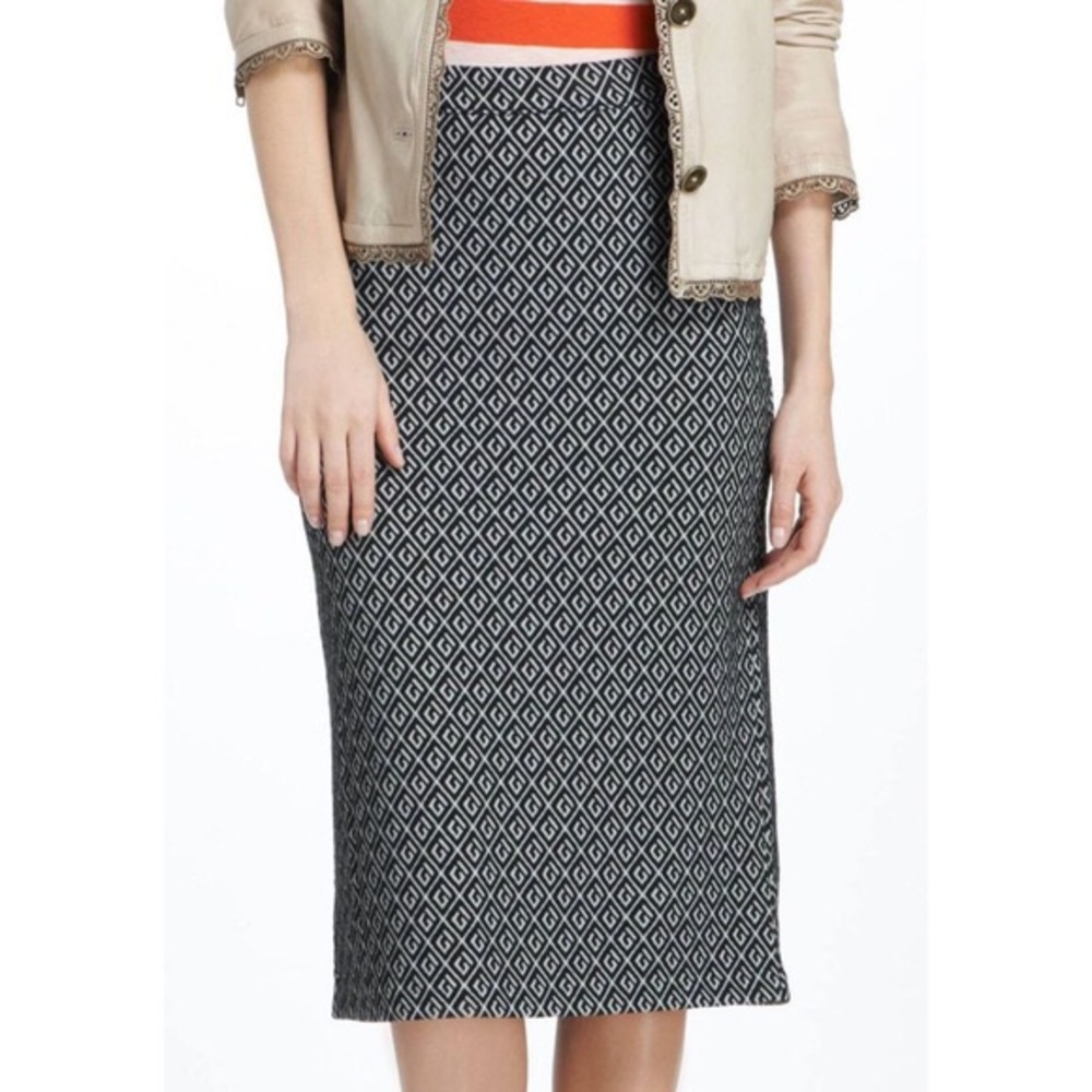 Anthropologie Maeve Black & White pencil skirt